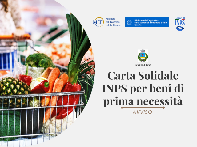 Carta Solidale INPS per beni di prima necessità
